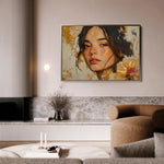Portrait 156 Canvas Art 18" x 24" / 45 x 60 cm / Black