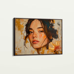 Portrait 156 Canvas Art 18" x 24" / 45 x 60 cm / Black
