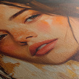 Portrait 156 Canvas Art 18" x 24" / 45 x 60 cm / Black