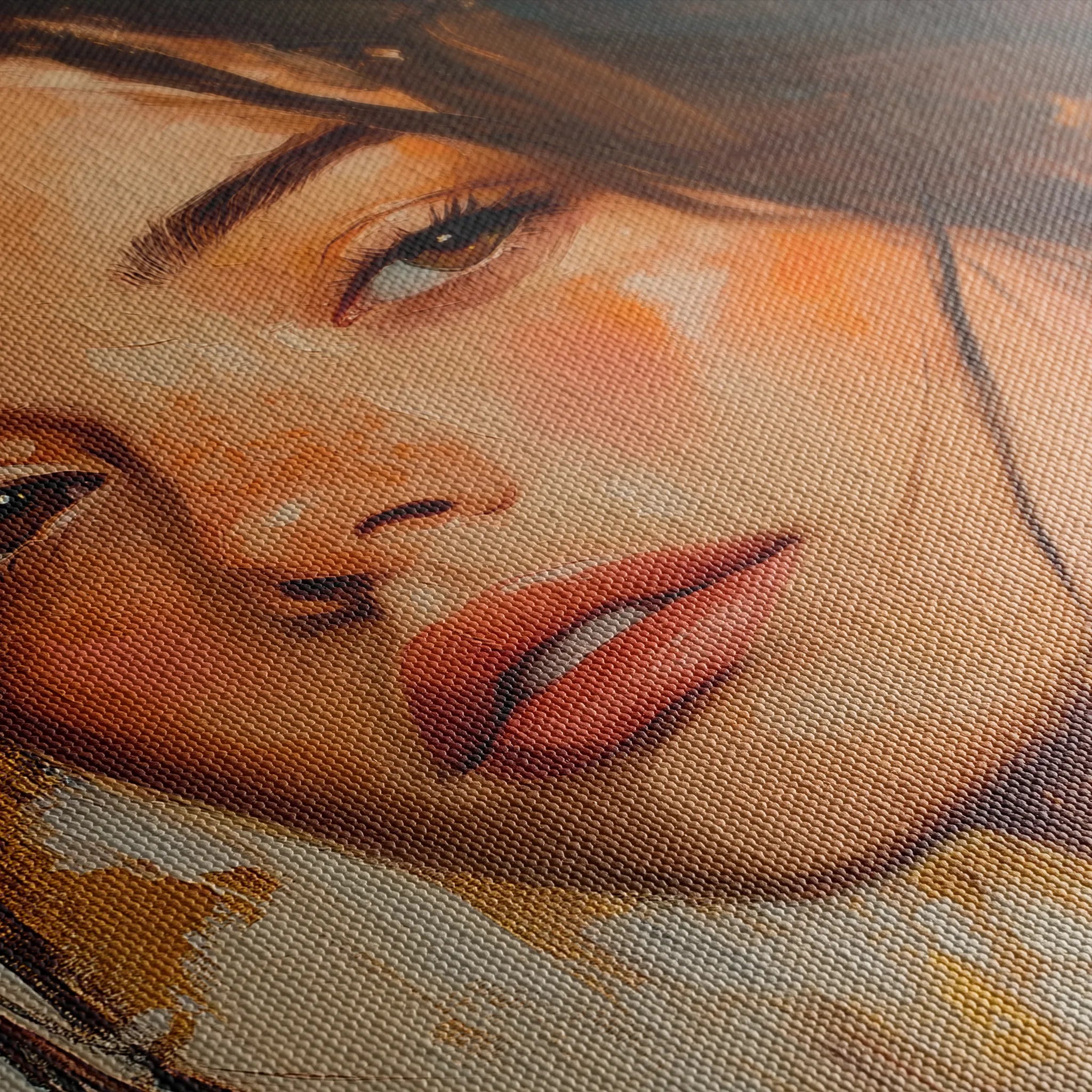 Portrait 156 Canvas Art 18" x 24" / 45 x 60 cm / Black