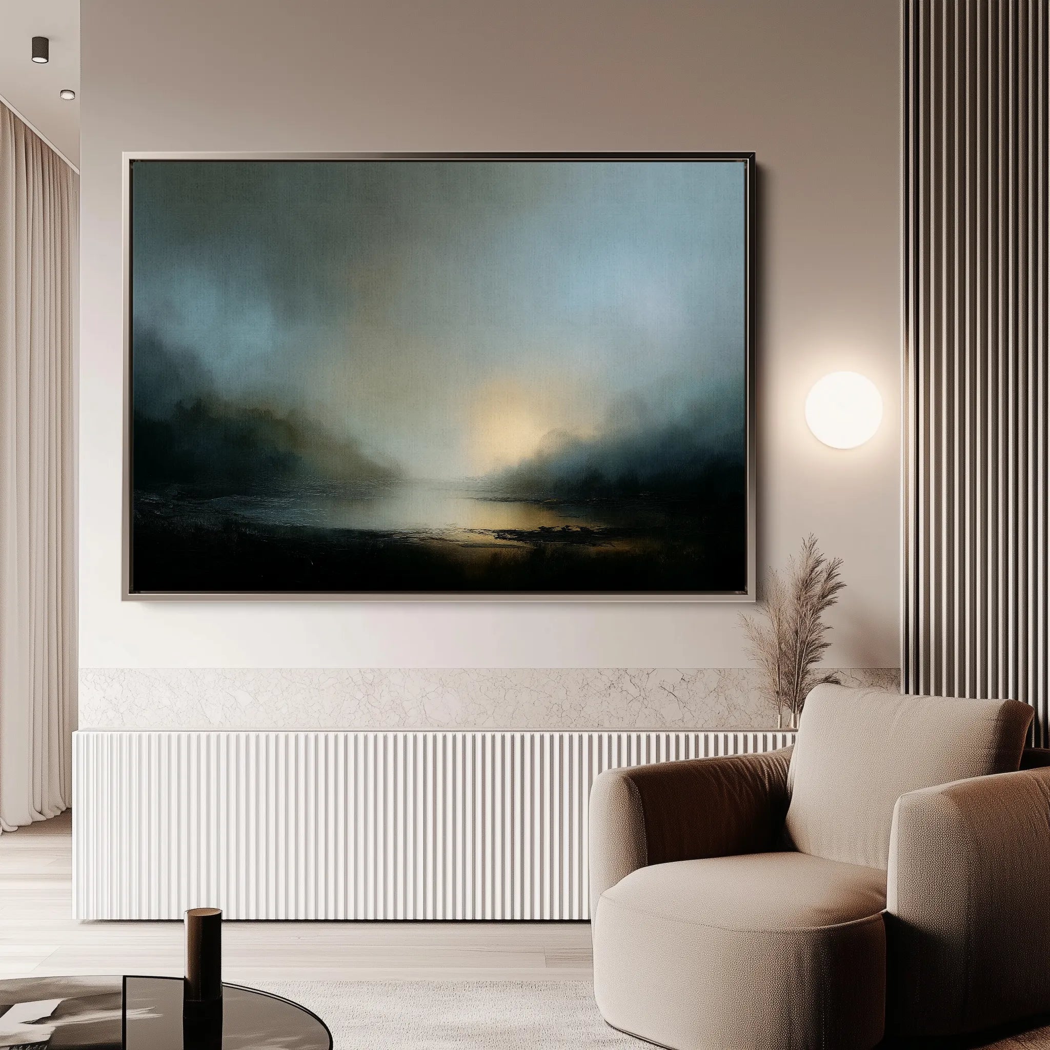 Abstract 1560 Canvas Art 18" x 24" / 45 x 60 cm / Black