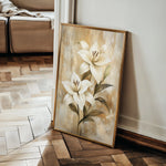 Floral 1560 Canvas Art 18" x 24" / 45 x 60 cm / Black