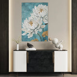 Floral 1561 Canvas Art 18" x 24" / 45 x 60 cm / Black
