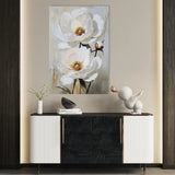 Floral 1562 Canvas Art 18" x 24" / 45 x 60 cm / Black