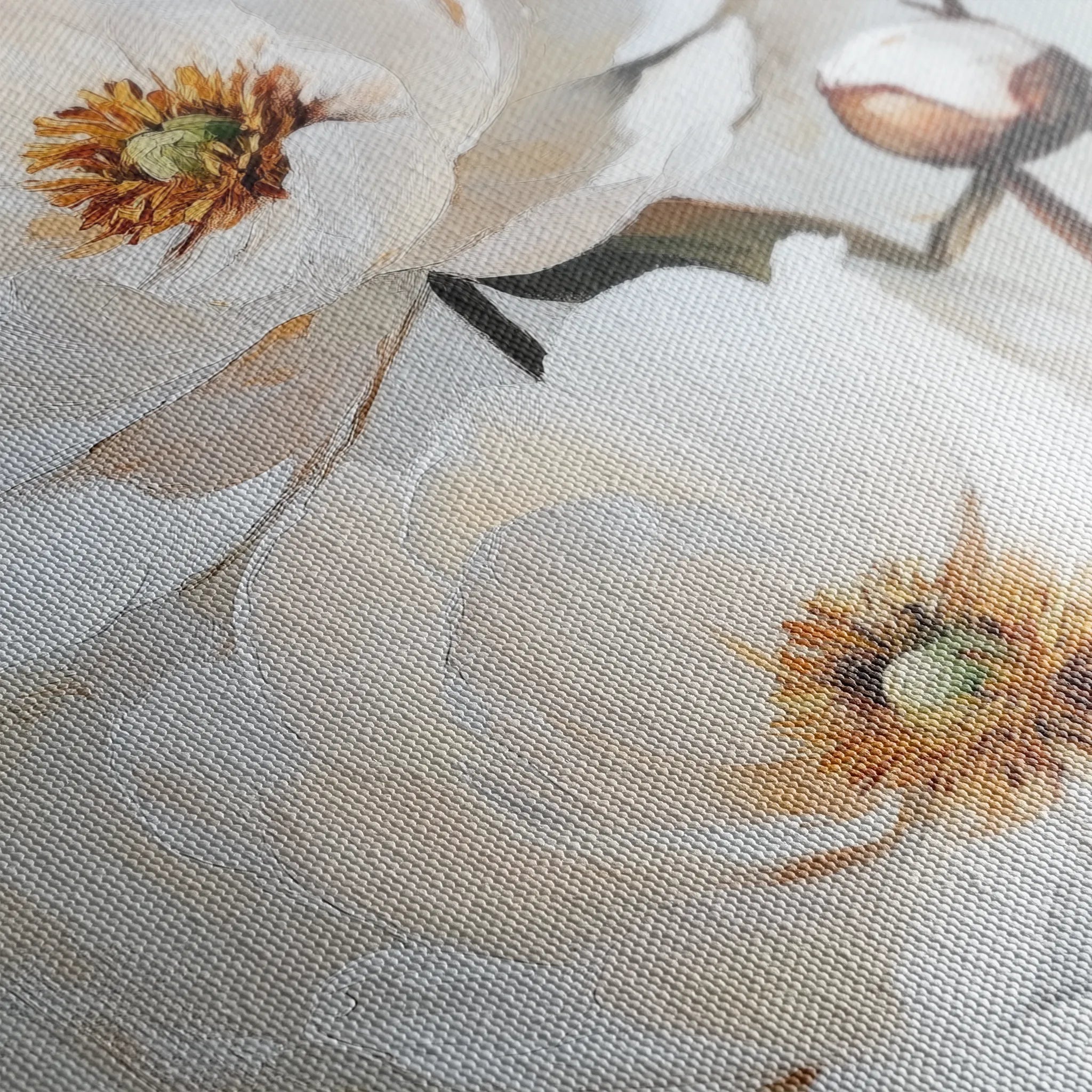 Floral 1562 Canvas Art 18" x 24" / 45 x 60 cm / Black