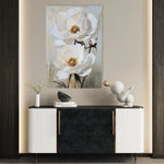 Floral 1562 Canvas Art 60 x 40 cm / Black