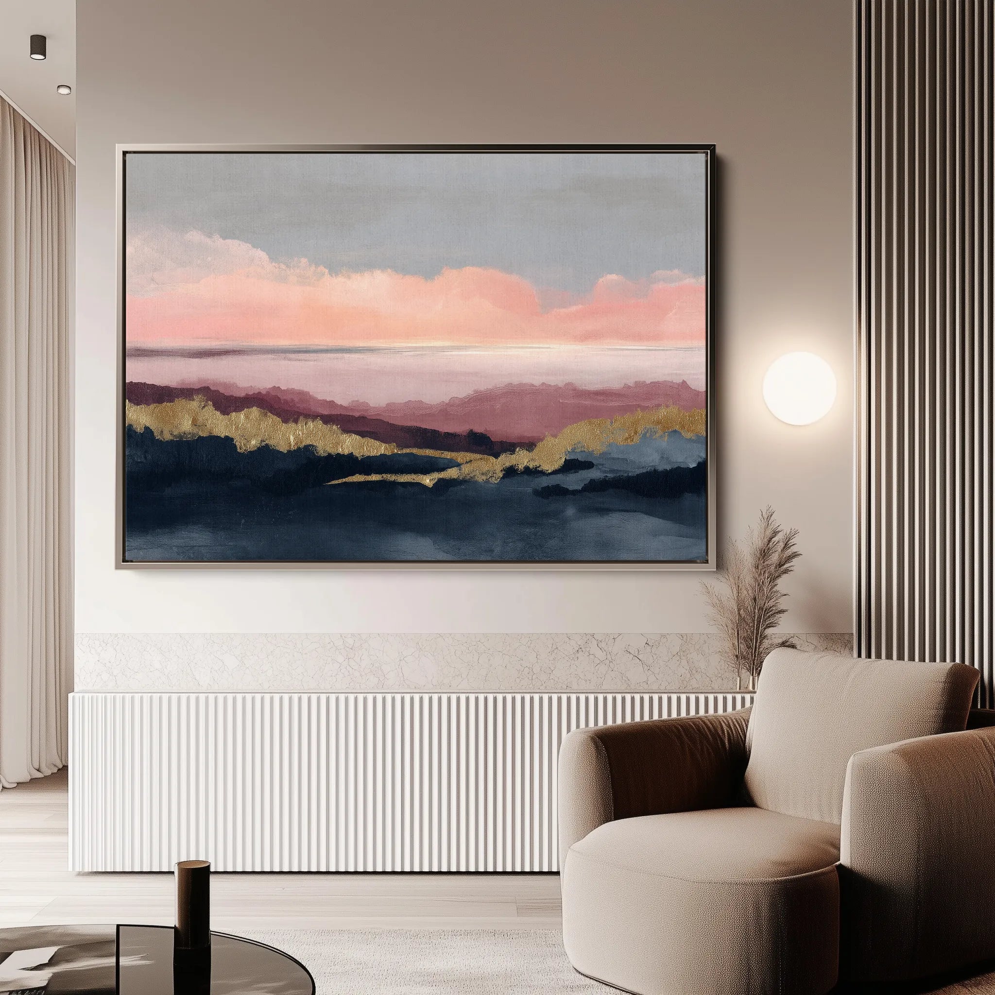 Abstract 1563 Canvas Art 18" x 24" / 45 x 60 cm / Black