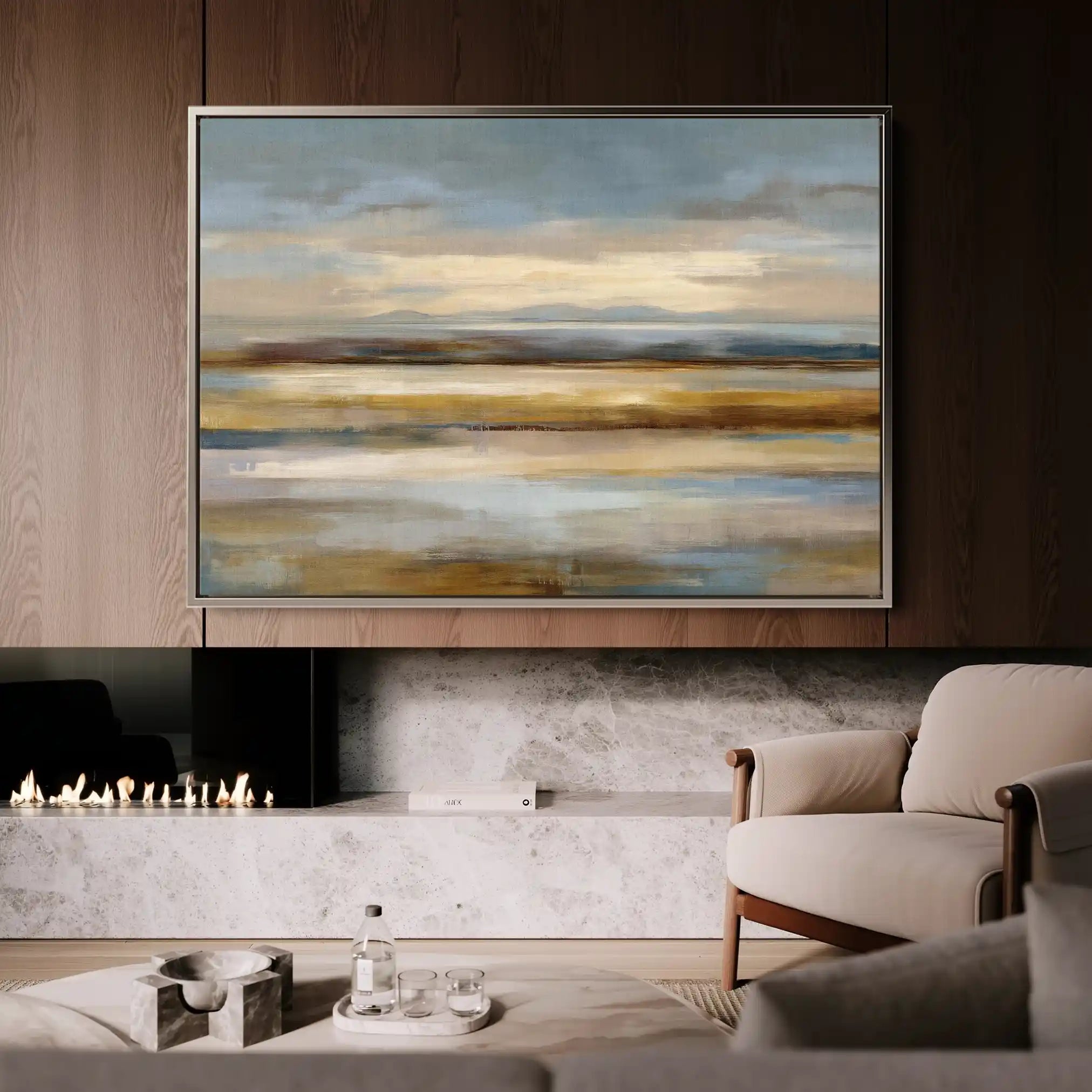 Abstract 1565 Canvas Art 60 x 40 cm / Black