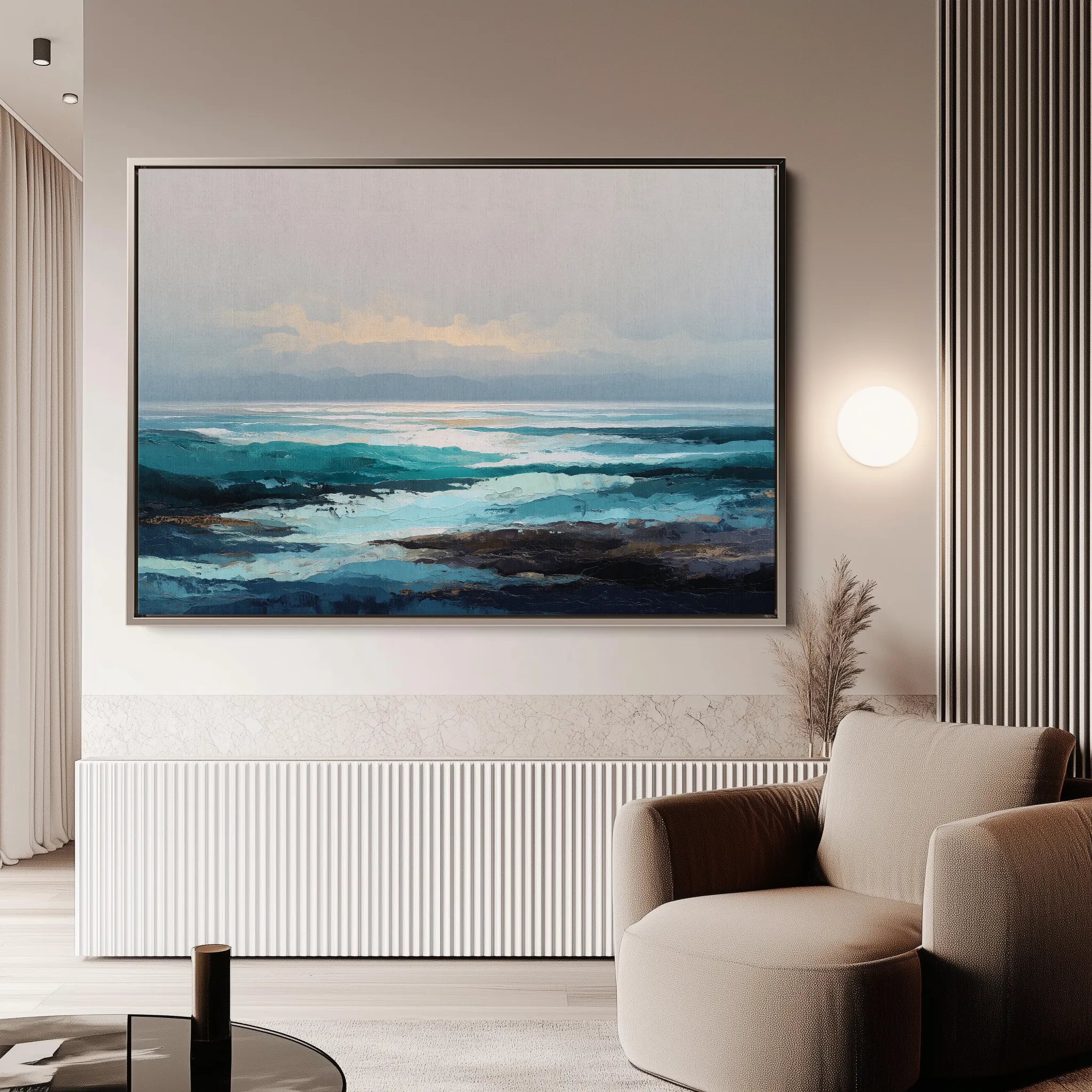 Abstract 1566 Canvas Art 18" x 24" / 45 x 60 cm / Black