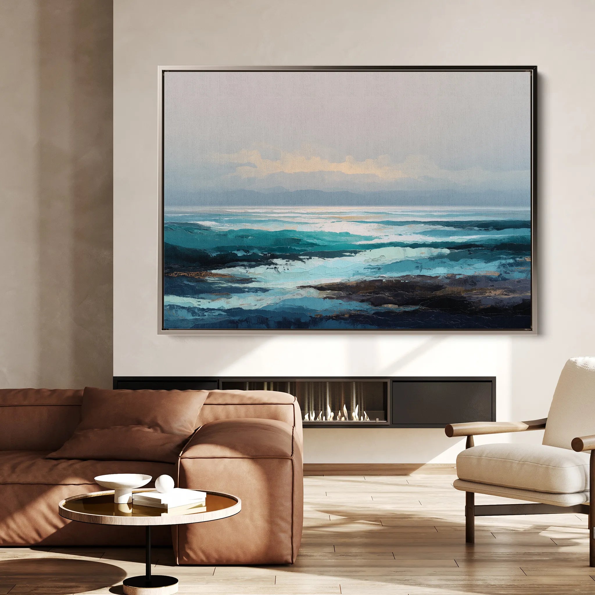 Abstract 1566 Canvas Art 18" x 24" / 45 x 60 cm / Black