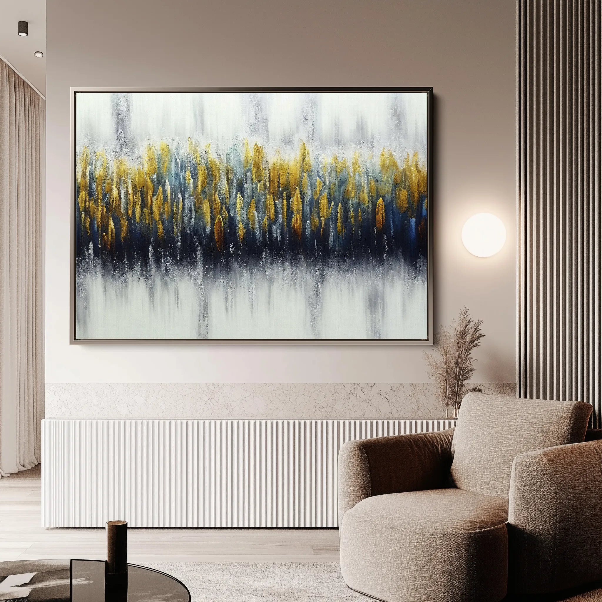 Abstract 157 Canvas Art 18" x 24" / 45 x 60 cm / Black