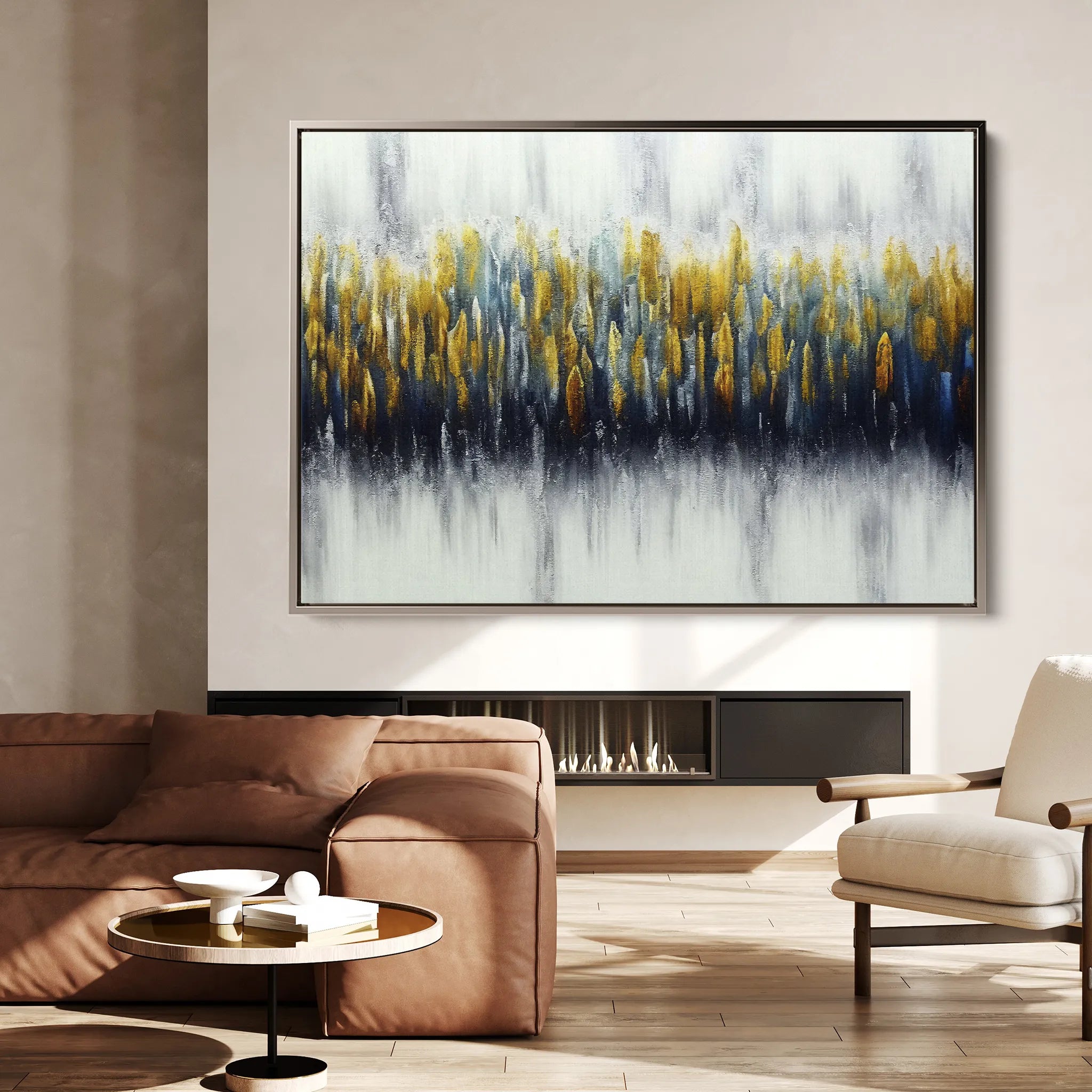 Abstract 157 Canvas Art 18" x 24" / 45 x 60 cm / Black