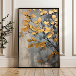 Floral 157 Canvas Art 18" x 24" / 45 x 60 cm / Black