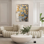 Floral 157 Canvas Art 18" x 24" / 45 x 60 cm / Black