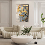 Floral 157 Canvas Art 18" x 24" / 45 x 60 cm / Black