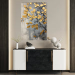Floral 157 Canvas Art 18" x 24" / 45 x 60 cm / Black