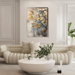 Floral 157 Canvas Art 60 x 40 cm / Black