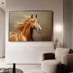 Horses 157 Canvas Art 18" x 24" / 45 x 60 cm / Black