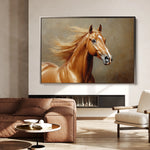 Horses 157 Canvas Art 18" x 24" / 45 x 60 cm / Black