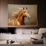 Horses 157 Canvas Art 18" x 24" / 45 x 60 cm / Black