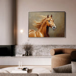 Horses 157 Canvas Art 18" x 24" / 45 x 60 cm / Black
