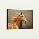 Horses 157 Canvas Art 18" x 24" / 45 x 60 cm / Black