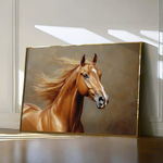 Horses 157 Canvas Art 60 x 40 cm / Black