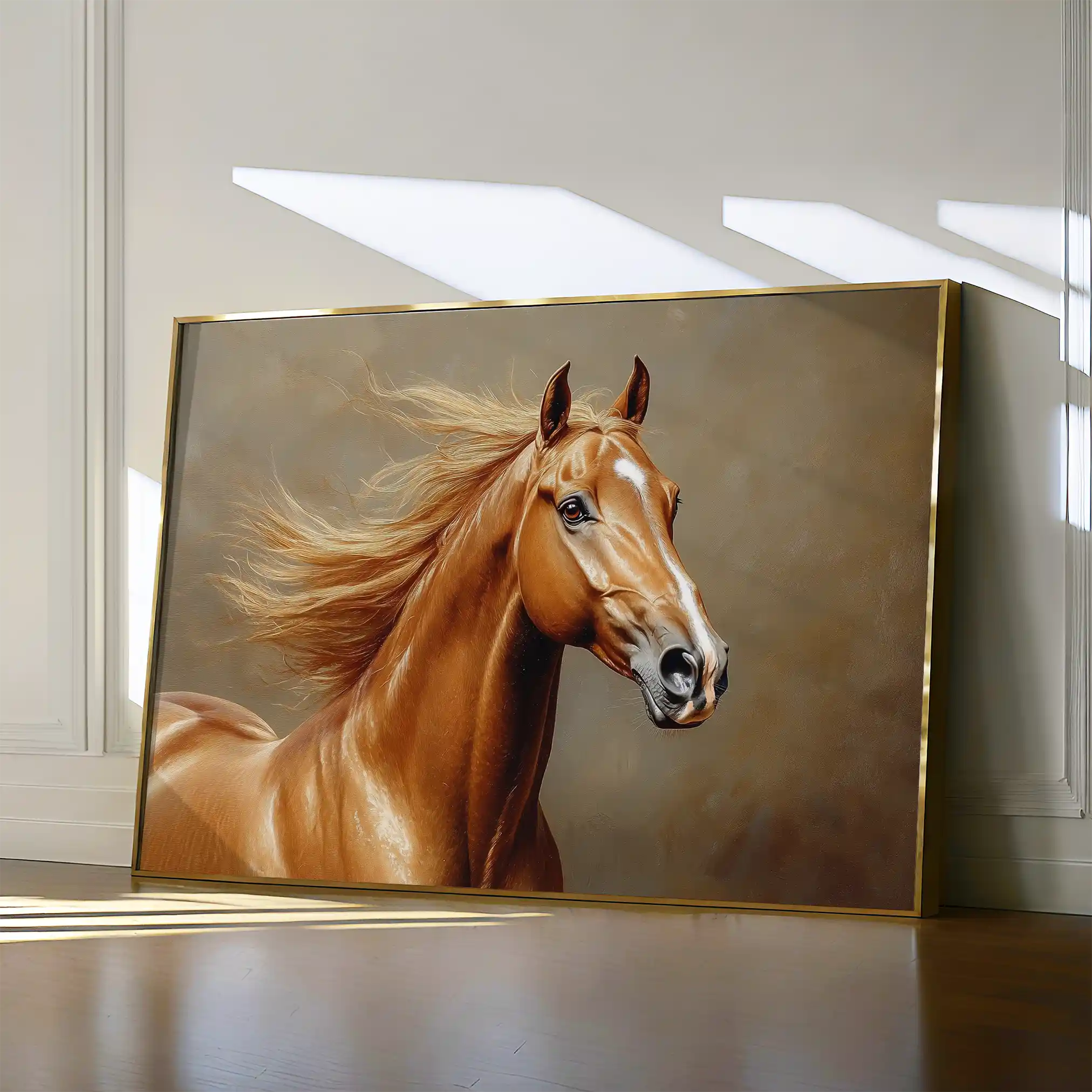 Horses 157 Canvas Art 60 x 40 cm / Black