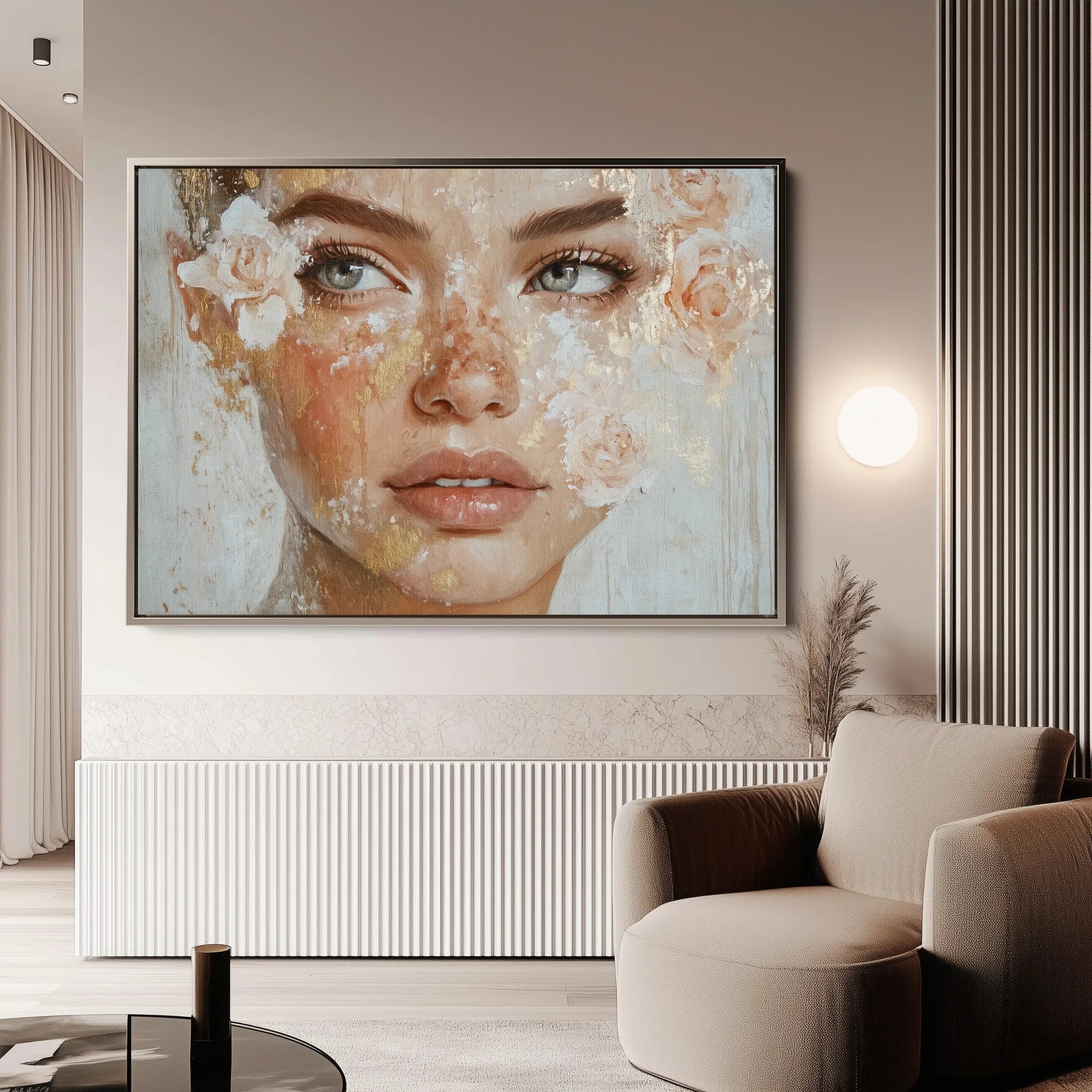 Portrait 157 Canvas Art 18" x 24" / 45 x 60 cm / Black