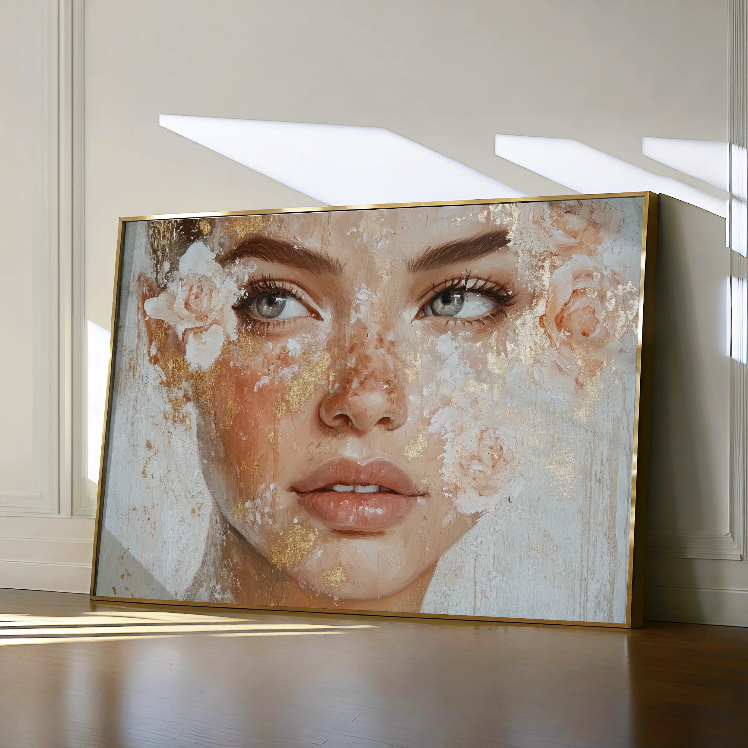 Portrait 157 Canvas Art 18" x 24" / 45 x 60 cm / Black