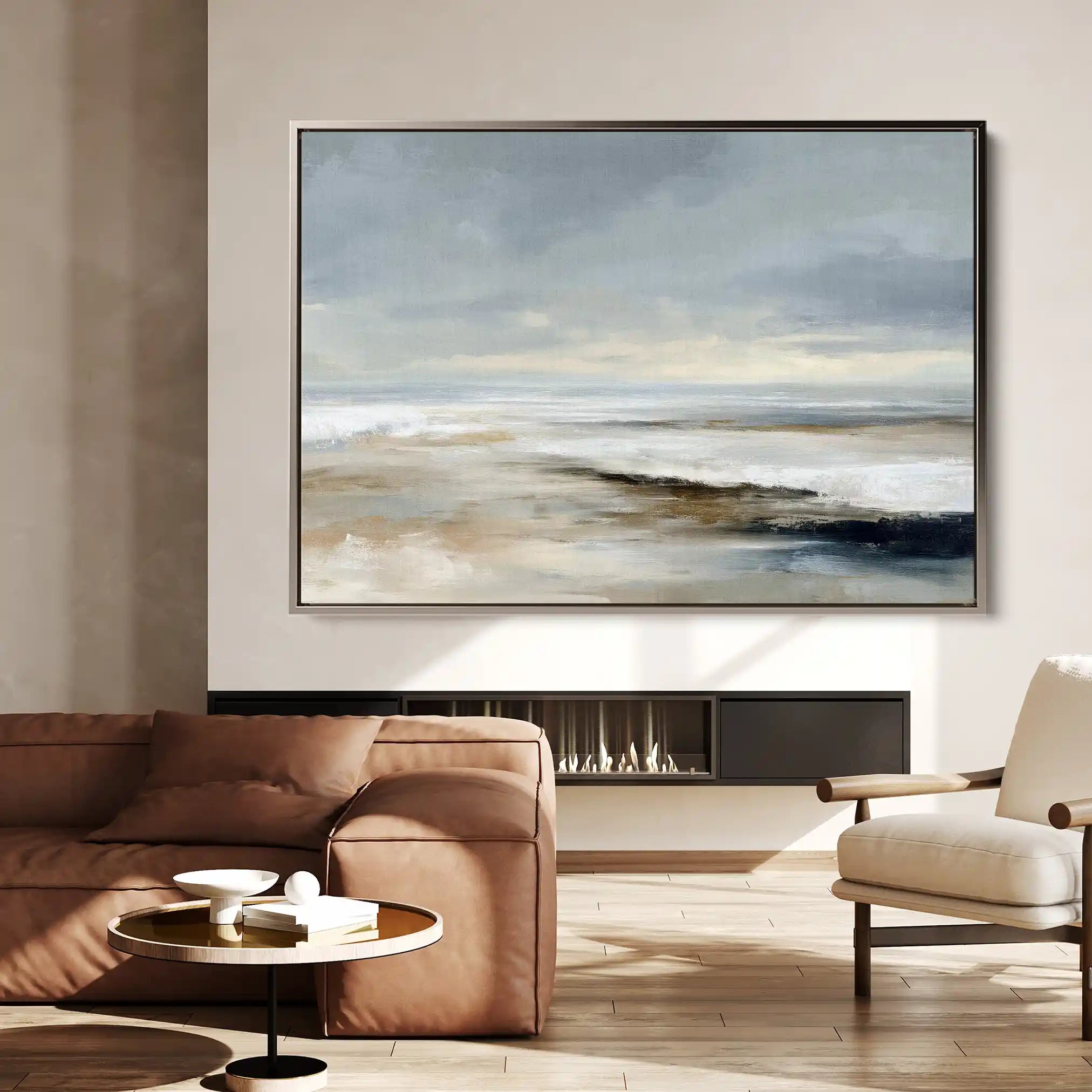 Abstract 1575 Canvas Art 60 x 40 cm / Black