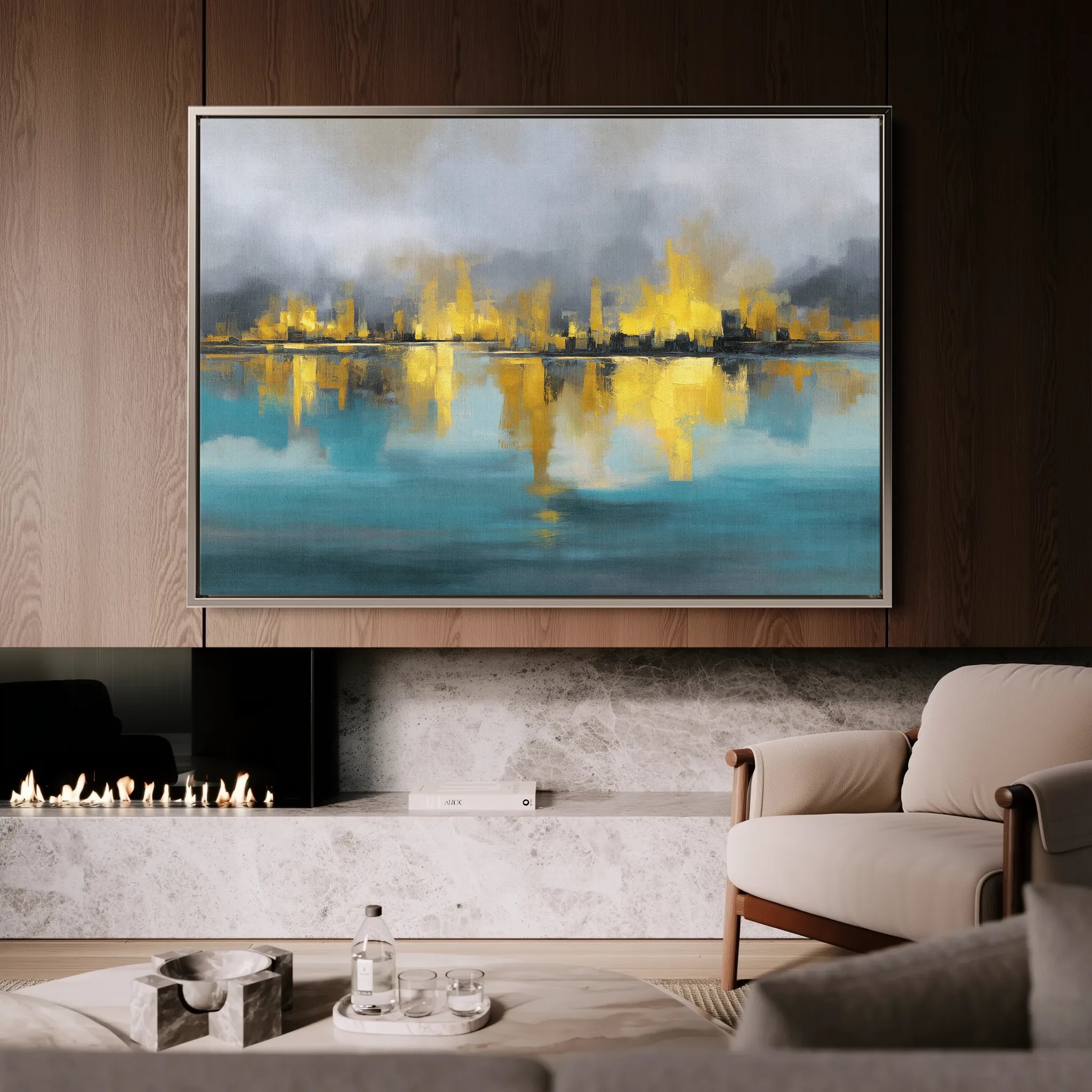 Abstract 1576 Canvas Art 18" x 24" / 45 x 60 cm / Black