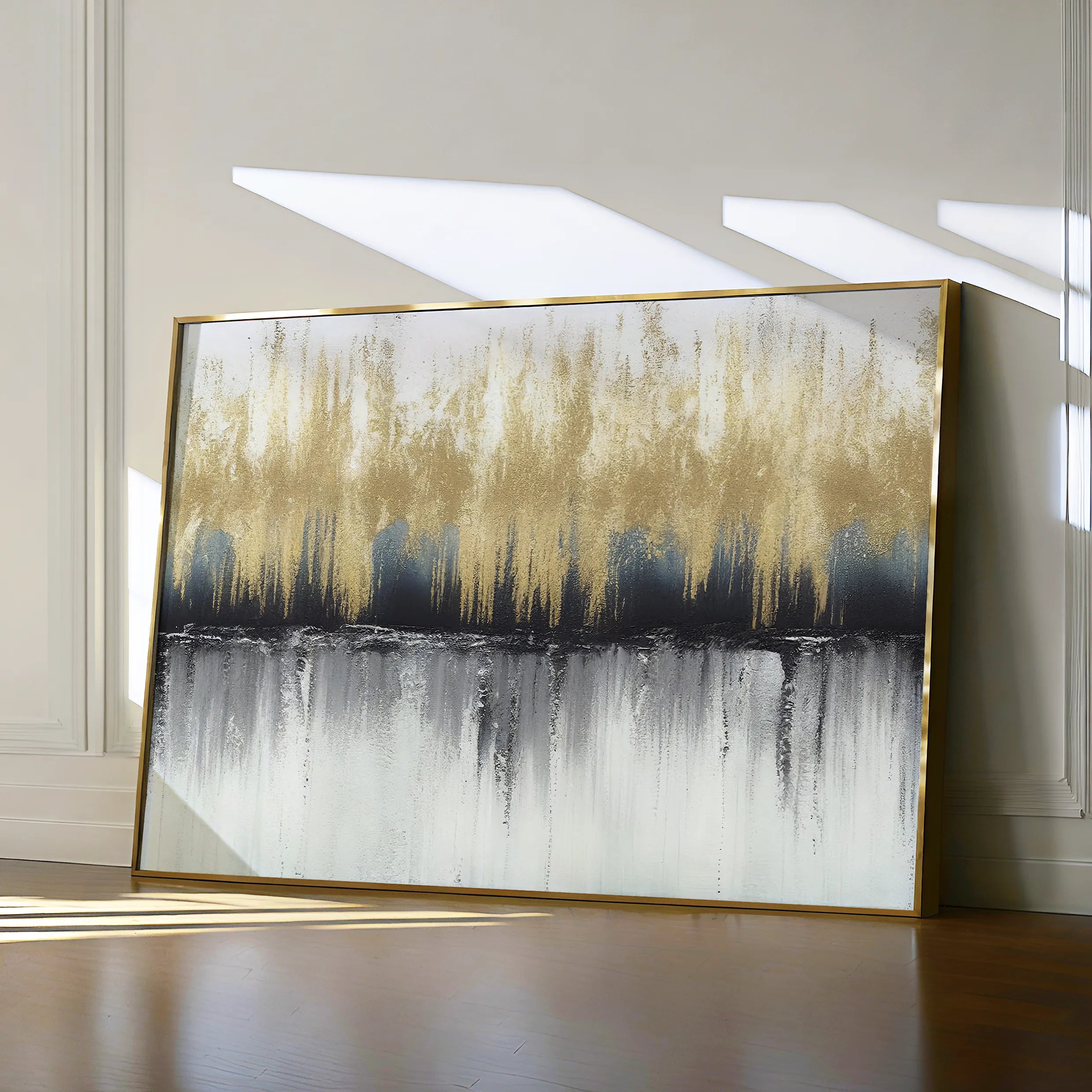 Abstract 158 Canvas Art 18" x 24" / 45 x 60 cm / Black