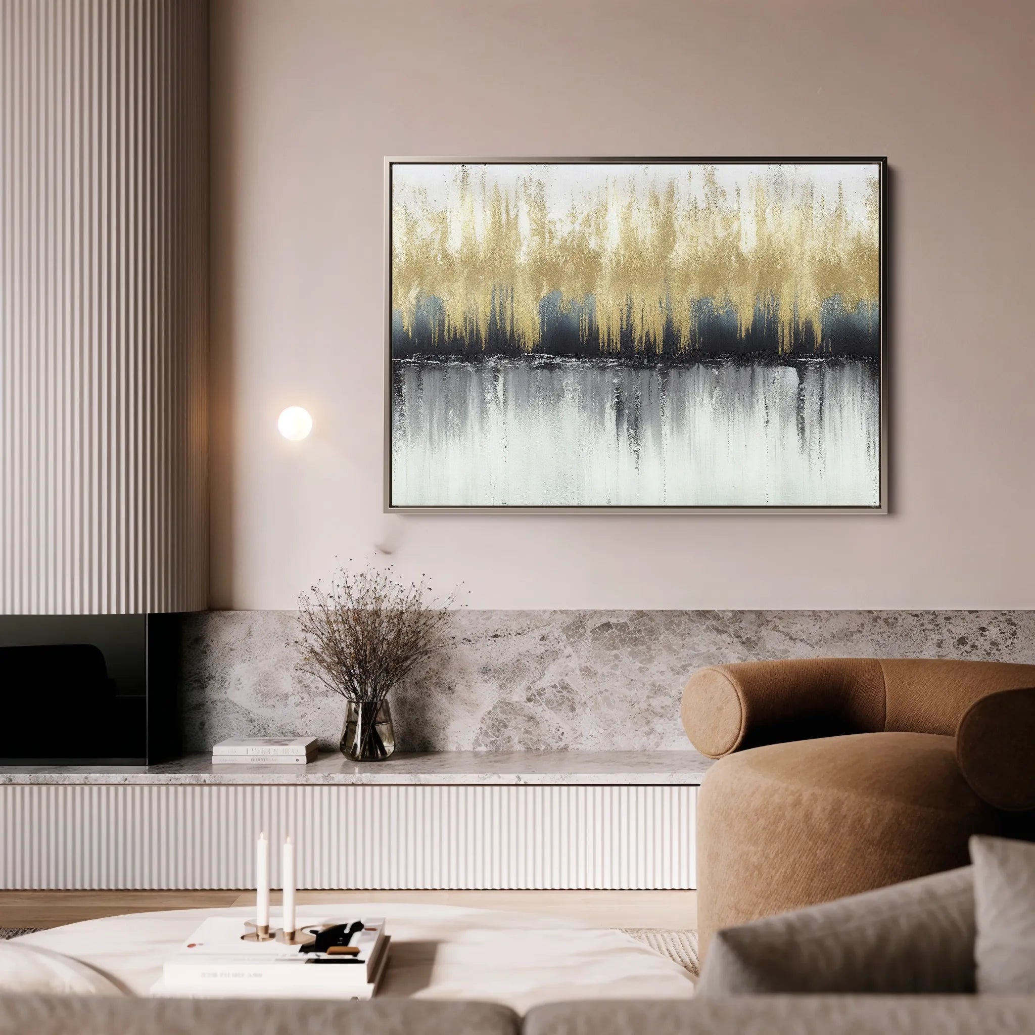 Abstract 158 Canvas Art 18" x 24" / 45 x 60 cm / Black
