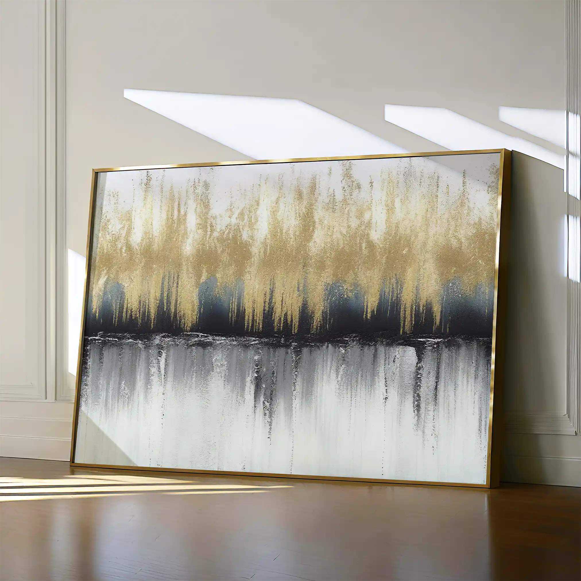 Abstract 158 Canvas Art 60 x 40 cm / Black
