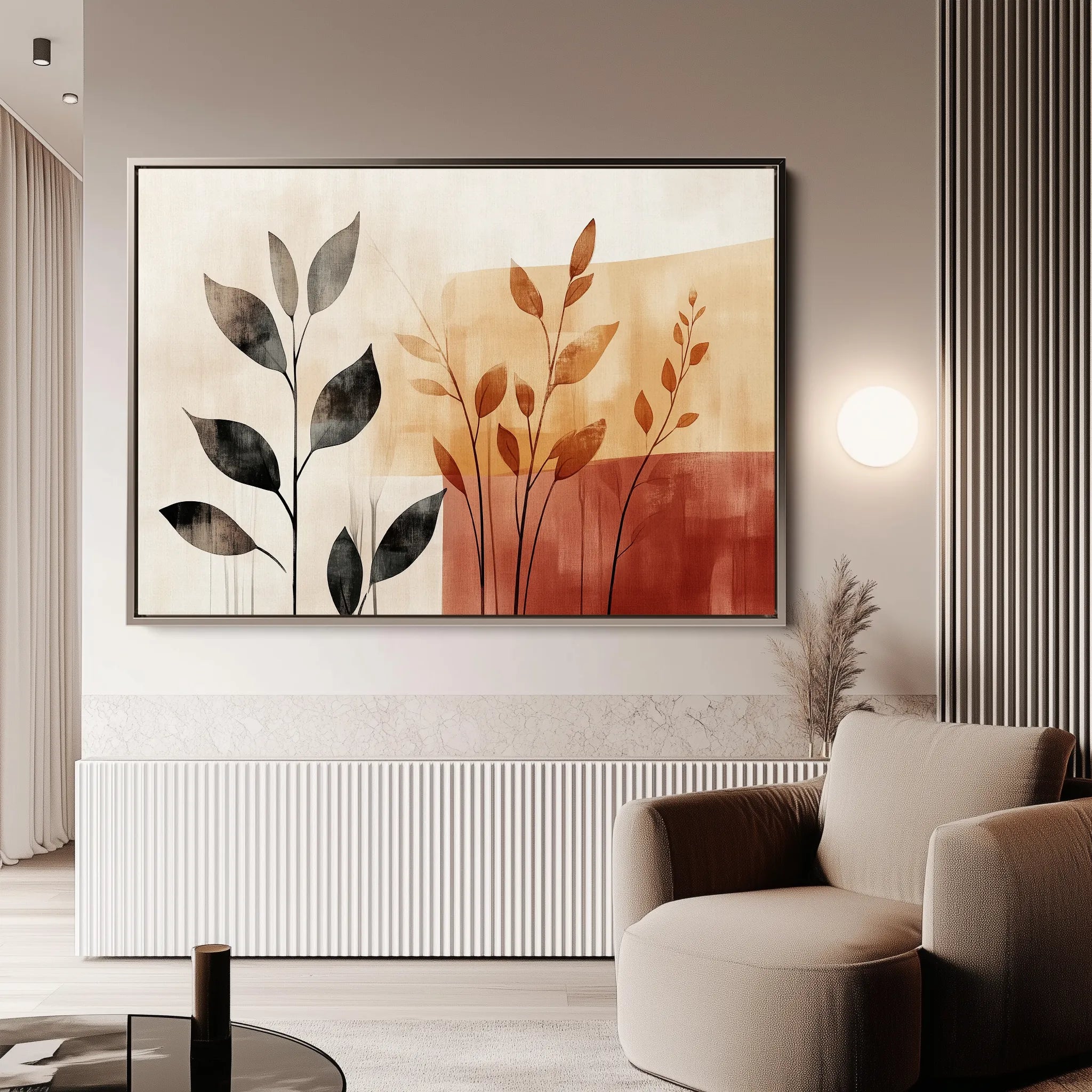 Boho 158 Canvas Art 18" x 24" / 45 x 60 cm / Black