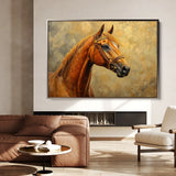 Horses 158 Canvas Art 18" x 24" / 45 x 60 cm / Black