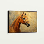 Horses 158 Canvas Art 18" x 24" / 45 x 60 cm / Black