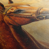 Horses 158 Canvas Art 18" x 24" / 45 x 60 cm / Black