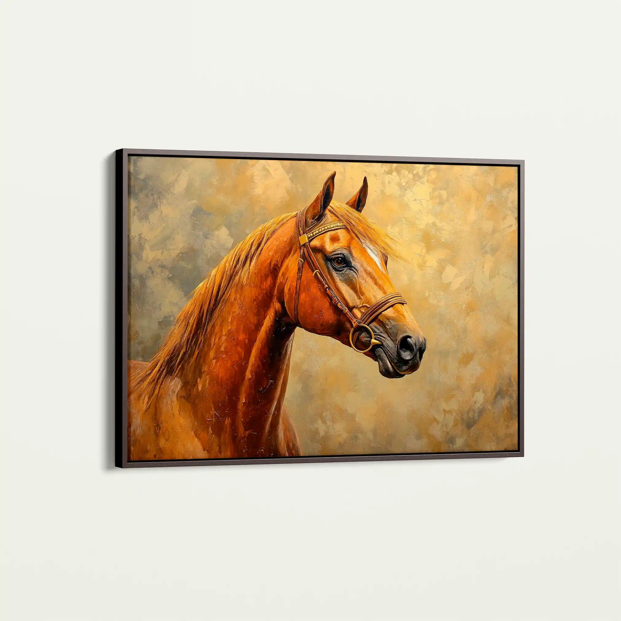 Horses 158 Canvas Art 60 x 40 cm / Black