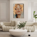 Portrait 158 Canvas Art 18" x 24" / 45 x 60 cm / Black