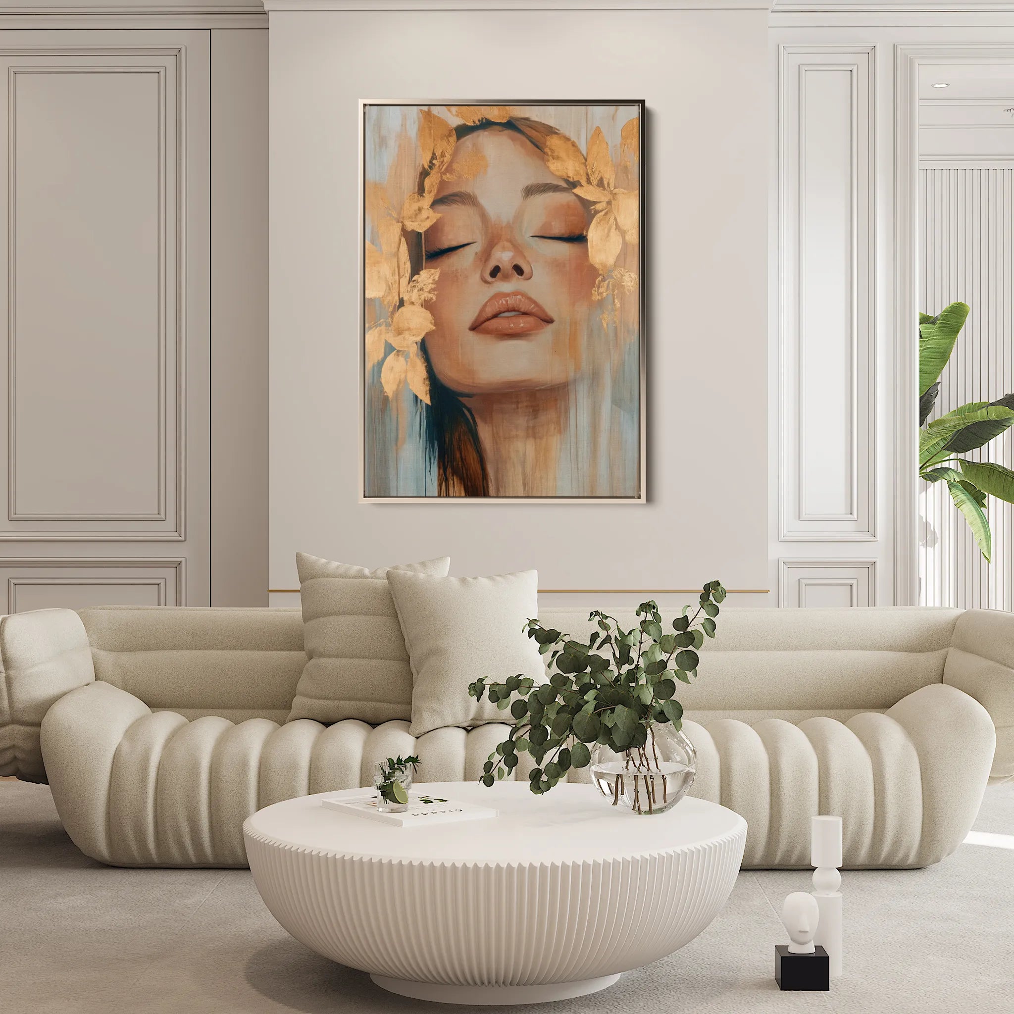 Portrait 158 Canvas Art 18" x 24" / 45 x 60 cm / Black
