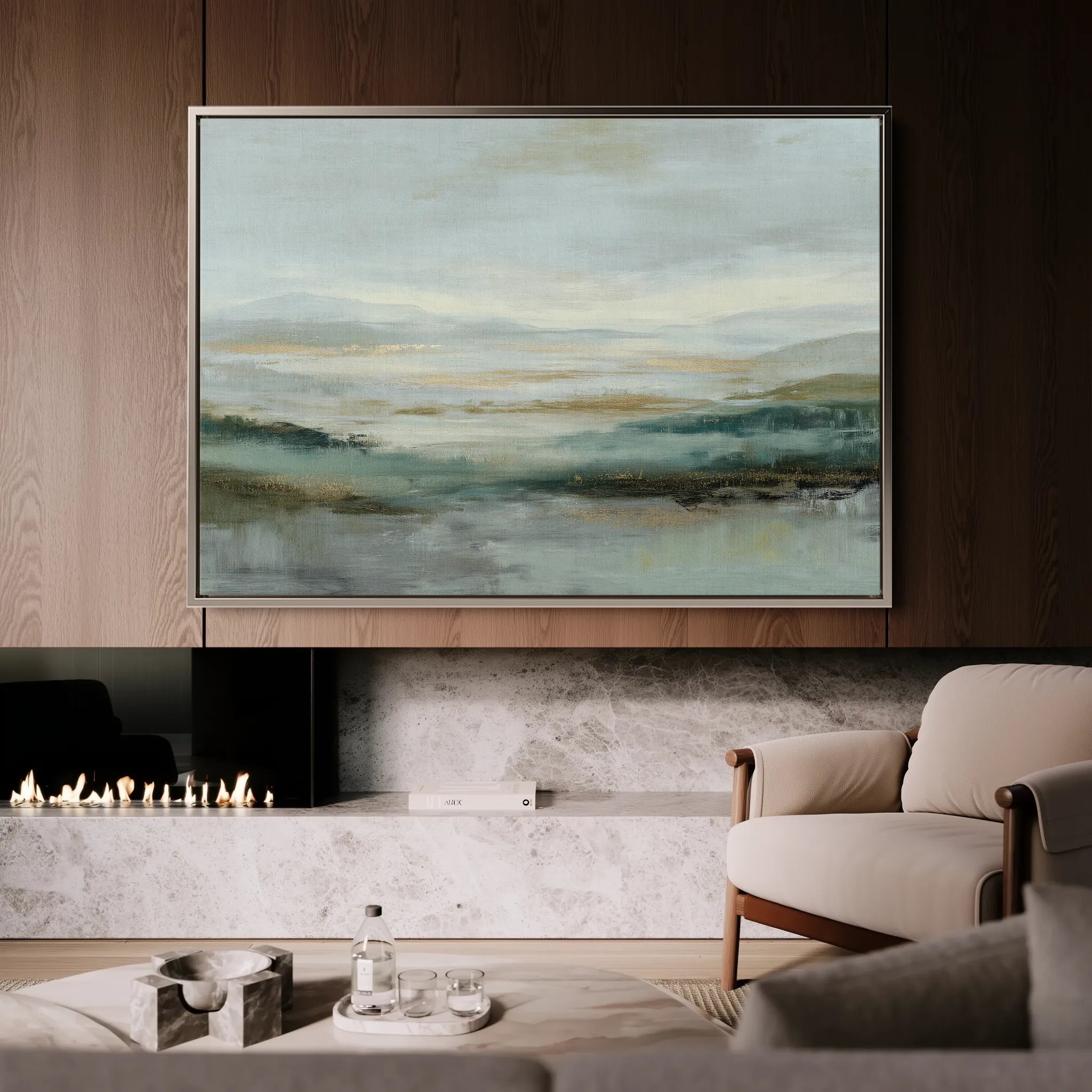 Abstract 1580 Canvas Art 18" x 24" / 45 x 60 cm / Black