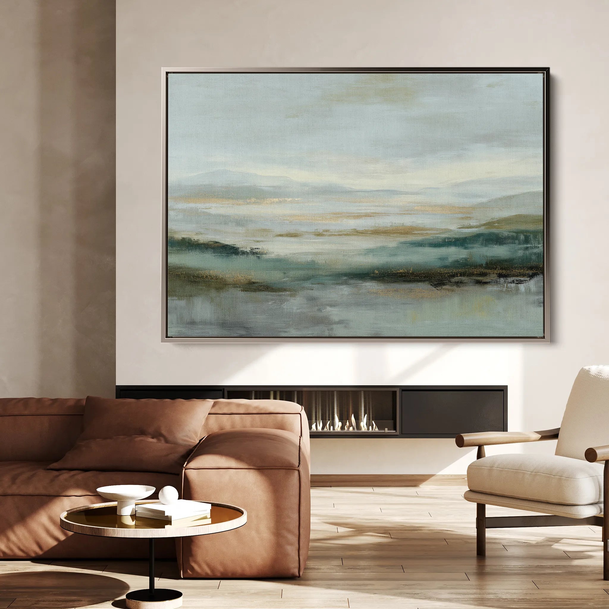 Abstract 1580 Canvas Art 18" x 24" / 45 x 60 cm / Black