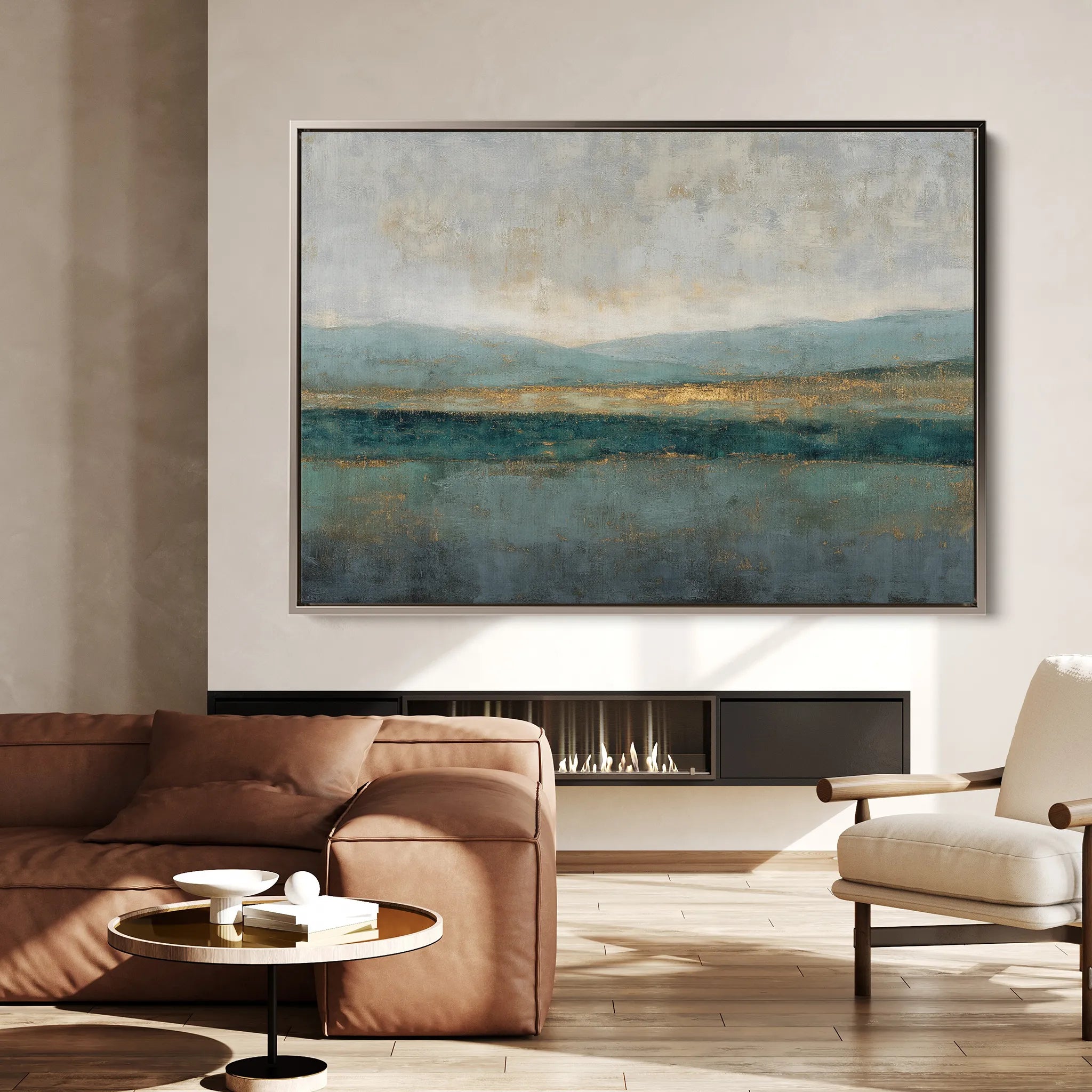 Abstract 1581 Canvas Art 18" x 24" / 45 x 60 cm / Black