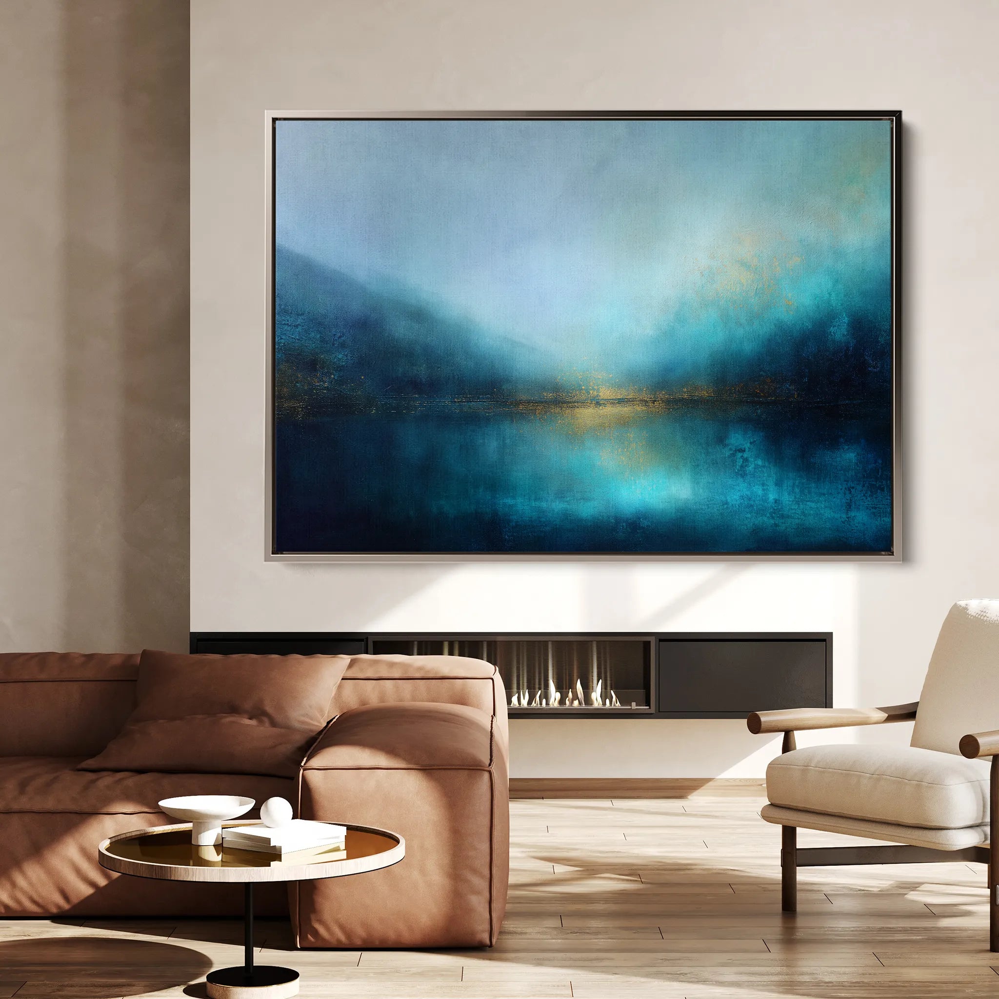 Abstract 1583 Canvas Art 18" x 24" / 45 x 60 cm / Black