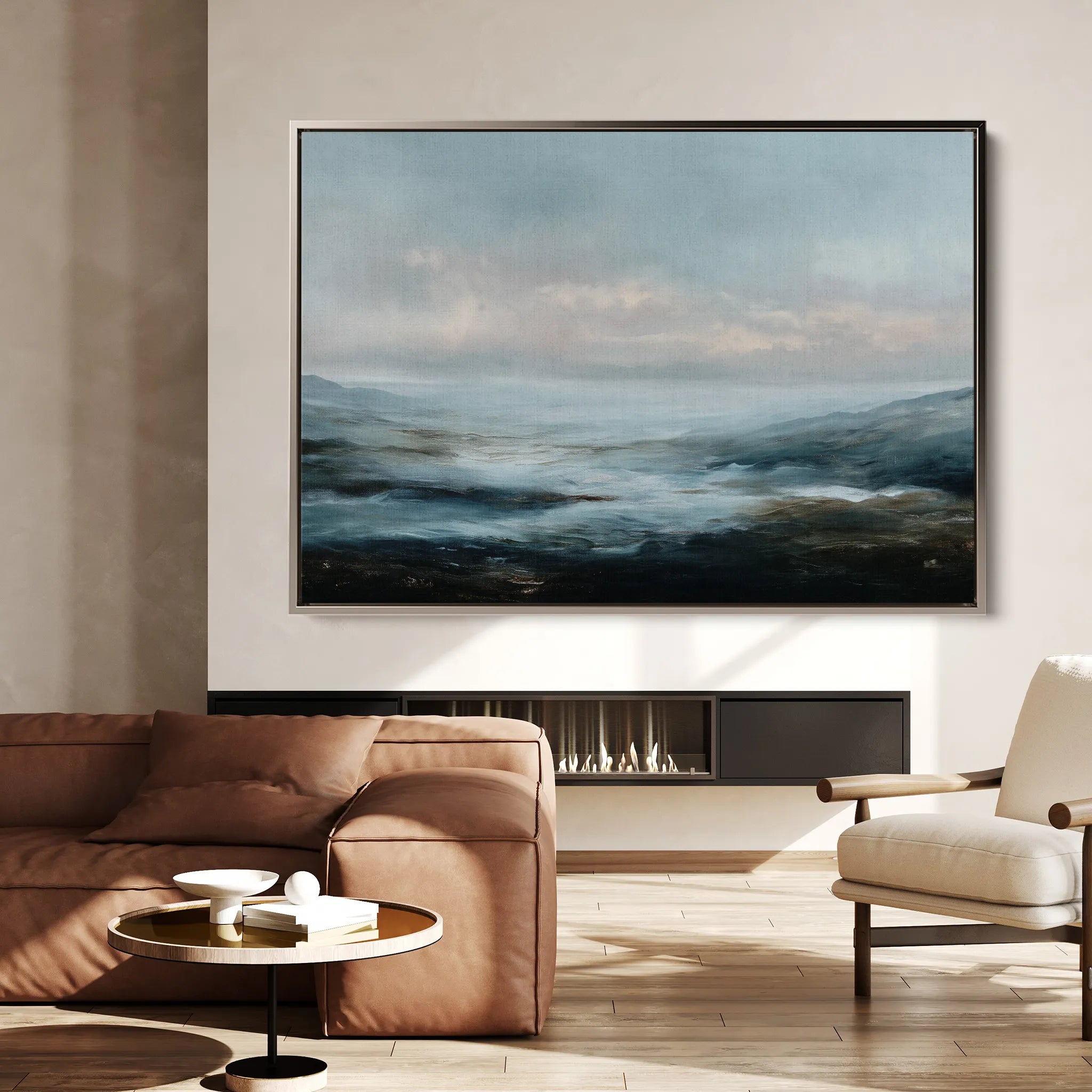 Abstract 1584 Canvas Art 18" x 24" / 45 x 60 cm / Black