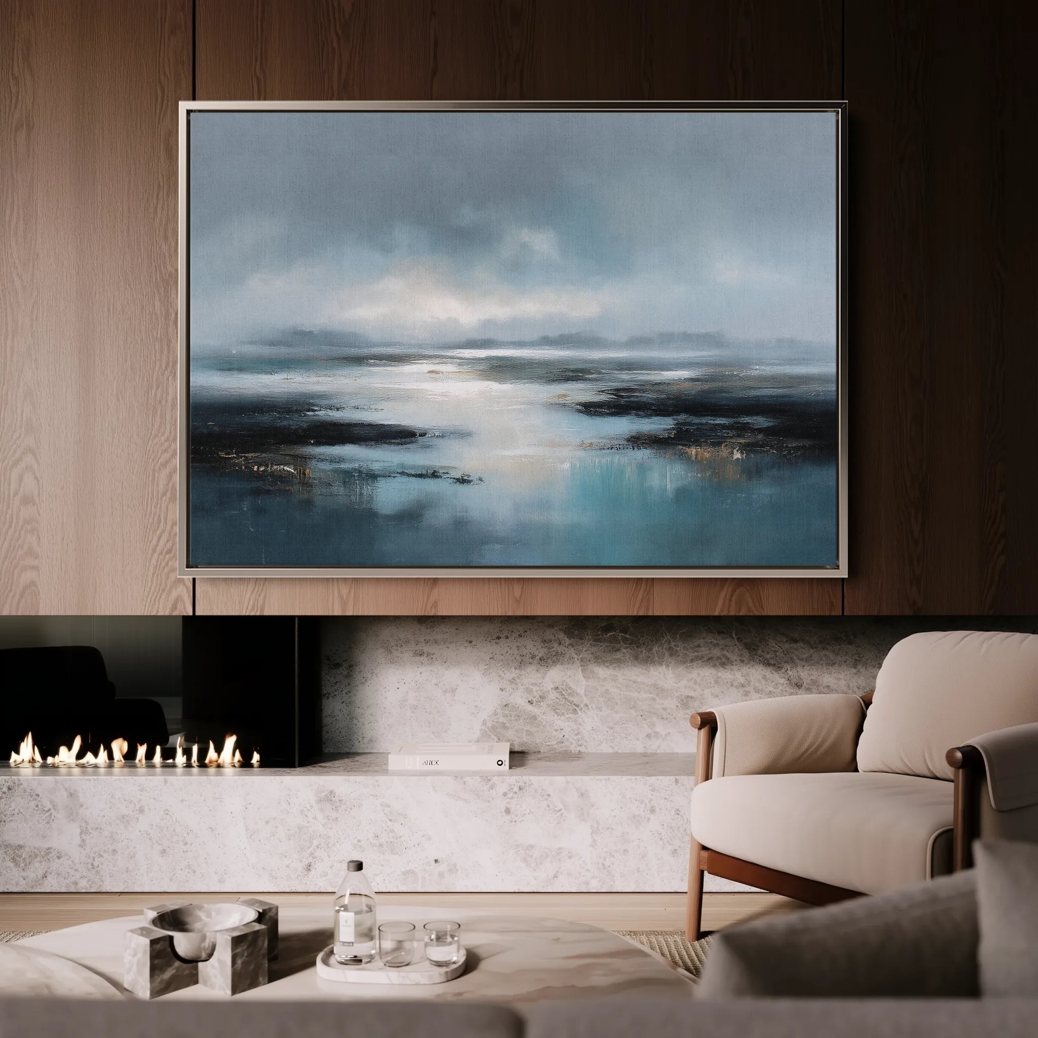 Abstract 1586 Canvas Art 18" x 24" / 45 x 60 cm / Black