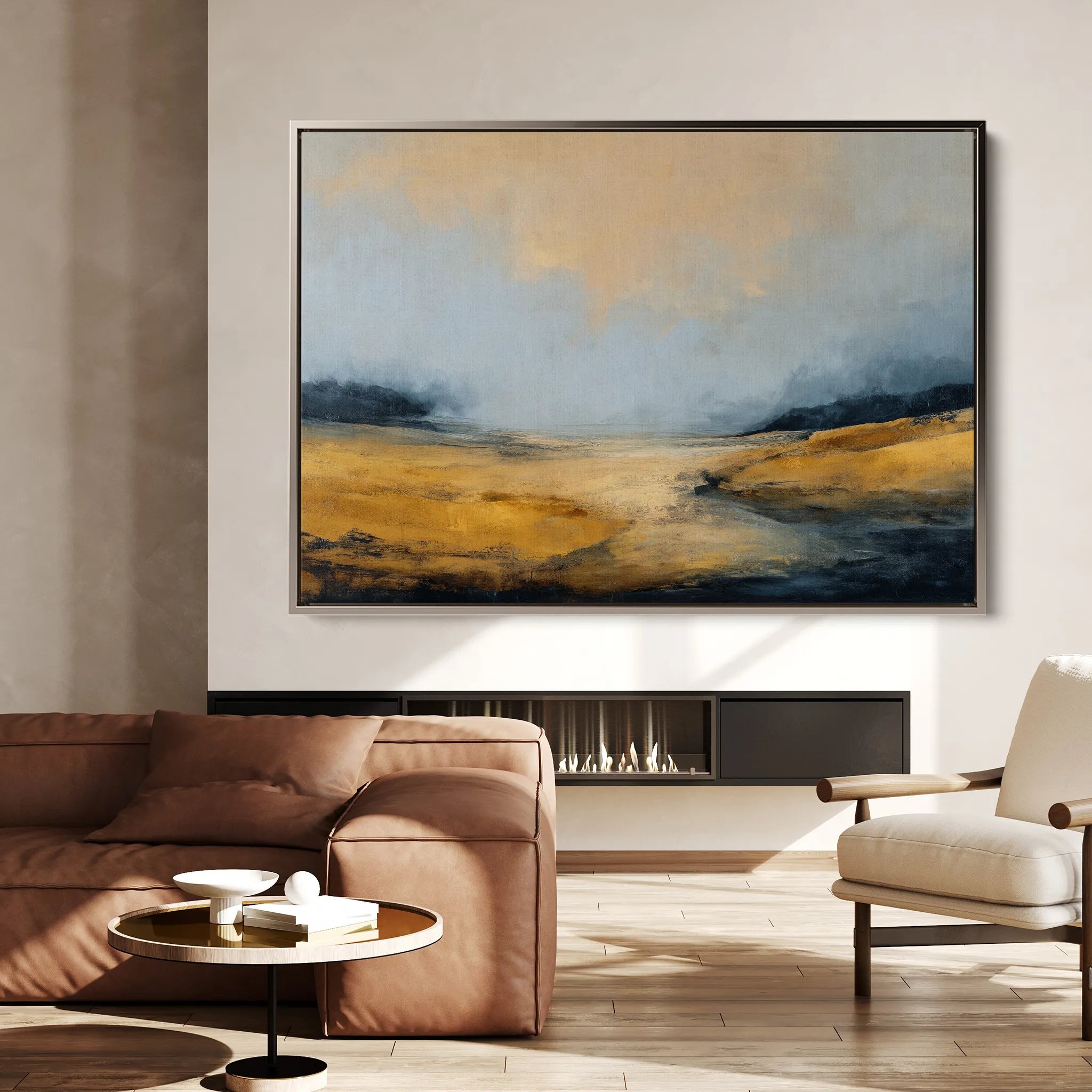 Abstract 1587 Canvas Art 18" x 24" / 45 x 60 cm / Black