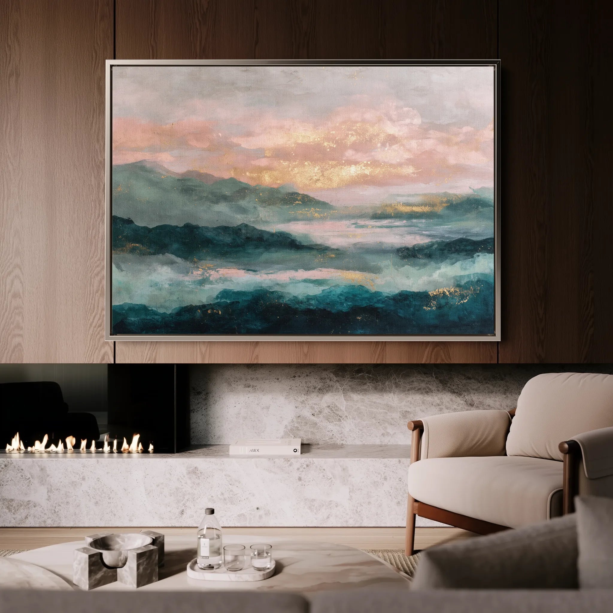 Abstract 1589 Canvas Art 18" x 24" / 45 x 60 cm / Black